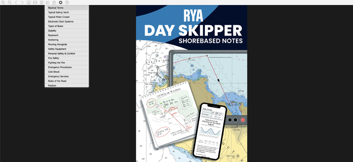 Screenshot showing the Online Access feature available for viewing RYA eBooks